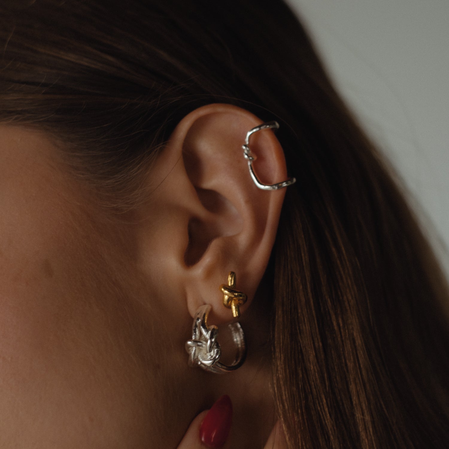 EAR CUFF LOOP PLATA